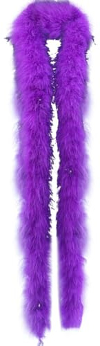 Federboa für Damen,Asudaro Boa-Feder 2 Meter natürliche Türkei Federn Boa Tanzen flauschige Plüsch Schal DIY Feder Boa Handwerk Crafting Party Dress Up Plumes Kostüm Zubehör lila