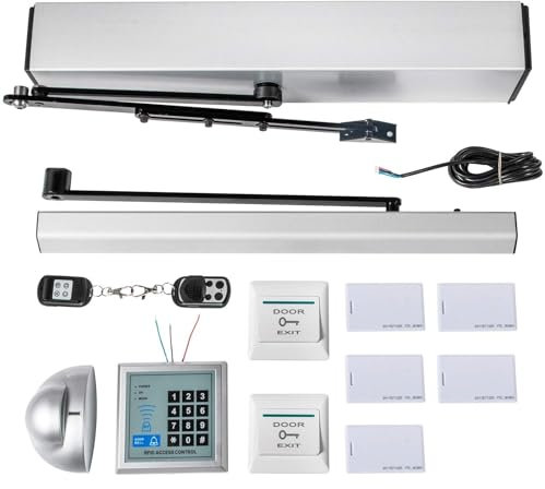 Ouvre-porte et ferme-porte automatique, ouvre-porte pour handicapés à 90 °, ferme-porte électrique commercial avec capteur et 2 interrupteurs, ouvre-porte battante automatique pour bureaux(Outward ope