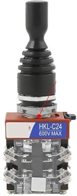 Interruptor con palanca de mandos Monolever, interruptor maestro cruzado basculante, 2 vías, 4 vías, reinicio automático, bloqueo automático, 2NO, 4NO, tamaño del orificio 22mm, 30mm, HKL HKC(HKL C24)