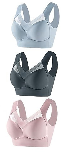 Comfort Bra Seamless Bralette Set Underwire Bras for Women Nursing Bras Breastfeeding g Cup Plunge Beach Classics - Wrap Bralette Bikini Top