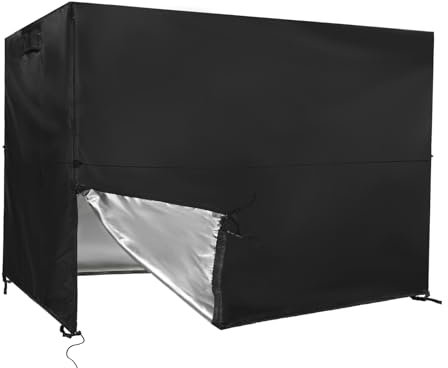 Elegoro Hollywoodschaukel Abdeckung (250x150x160cm),Abdeckplane für Gartenschaukel,Reißfest 420D Oxford UV-Schutz Wasserdicht Garten Zubehör,Universal Größe