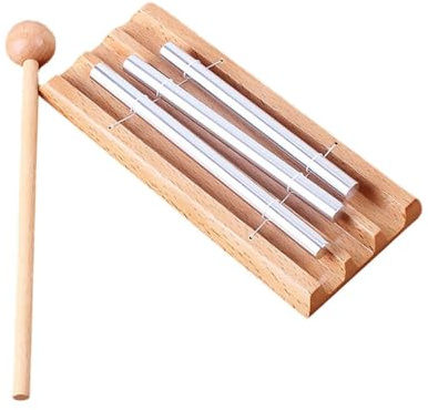 Warmhm 3-ton Tischglockenspiel Kinder 3 Klangschläge Metallrohre Pädagogisches Schlaginstrument Für Kinder Unterricht Yoga Meditationshilfe
