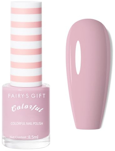 Nail Polish,Baby Pink Nail Varnish,Quick Dry French Pink Nail Varnish,Light Pink Color Polish Natural Breathable Long Lasting&Chip Resistant,No Needed Curing DIY Manicure