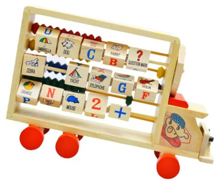 Toddmomy Holzperlen Zählmaschine Für Junge Mädchen Zählbrett-Spielzeug Zum Mathematik Lernen Kognitives Rechenspielzeug Mit Glatten Perlen Für Frühe Pädagogische Versorgung