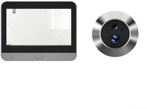 Eawfgtuw Smart Door Viewer Camera Systems With 4.3 Inch LCD Screen 1080P HD Video Intercom WiFi Connected Peephole Monitor For Home Security