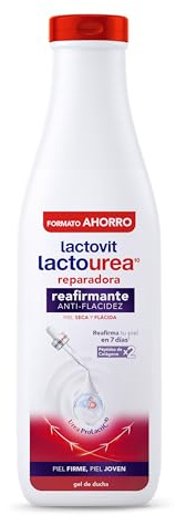 Lactovit - Gel da bagno rassodante Lactourea XXL 750 ml – Ripara e rassoda la pelle secca e flaccida – Con urea ProLactic10 e peptidi di collagene – Pelle più solida in 7 giorni – Approvato da