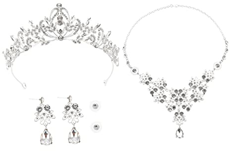 Beaupretty Couronne de Mariée Délicate Collier et Diadème pour Femme Accessoire de Coiffure pour Mariée Bijou de Tête Élégant