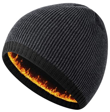 MELLIEX Mütze Herren Winter, Thermo Strickmütze Unisex Laufmütze Beanie Mütze Winddichte Herrenmütze Wintermütze für Damen und Herren