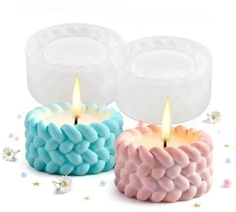 2 Stück Silikonformen Gießformen Kerzenhalter, Silikonform Kerzenhalter, Kerzenformen Weihnachten, Gipsformen Betonformen für Kerzen Blumentöpfe Teelichthalter