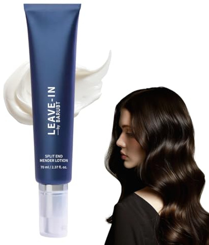 Leave-in Split End Repair - Split End Mender Lotion - Leave-In Cream for Damaged Hair - Renew SplitEnd Serum dryness Anti-Frizz with Flaxseed Extract & Keratin for Dry Damaged Hair