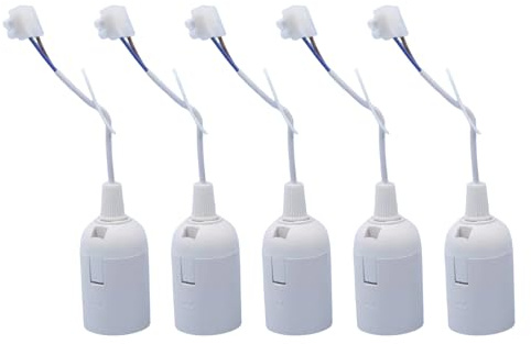 5 Stück E27-Schraublampenfassung Bausockellampen mit Kabel Renovierungsbeleuchtungszubehör Dauerhafte Baulampe mit Kabel