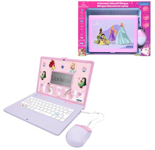 Lexibook, Disney Princesses Ordinateur Éducatif Enfant, JC601DPi1LXB