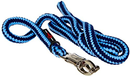 Kerbl Strick Führstrick Hippo mit Panikhaken, Hellblau/Dunkelblau, 321450