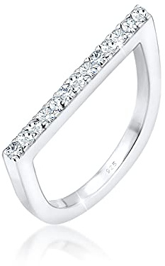 Elli Damen Ring 925 Sterling Silber Swarovski Kristalle