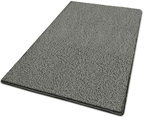casa pura Teppich Wohnzimmer Grau Flauschiger Teppich 160x230cm Läufer, weicher Wohnteppich Deko für Schlafzimmer, Kinderzimmer, Flur mit antirutsch Unterseite, Shaggy Hochfloor Barcelona