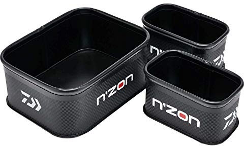 Daiwa Eva Köderbox Set - 19x15x8cm, Fischerhaken-Set, 3 Stück