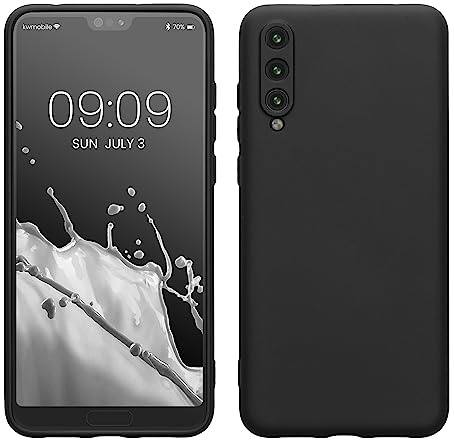 kwmobile Hülle kompatibel mit Huawei P20 Pro Hülle - gummierte TPU Silikon Handyhülle - Schutzhülle für kabelloses Laden - Case in Schwarz matt
