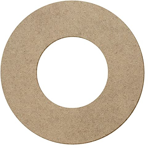 Discos de madera DM con agujeros para manualidades, decoración 5-40 cm, diámetro exterior: 24 cm, diámetro interior: 6 cm