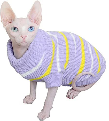 RayMinsino Sphinx Katzenkleidung für Haustiere, haarlose Katzenkleidung, hochelastisch, vierbeinig, Kätzchenkleidung, Heimkleidung