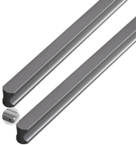 2 Stück Profilgriff Aluminiumlegierung Schrankgriffe Möbelgriff SchubladenKnöpfe Türgriff Zugknöpfe für Schlafzimmer Küche Kleiderschrank (Länge 1000mm,Grau 2)
