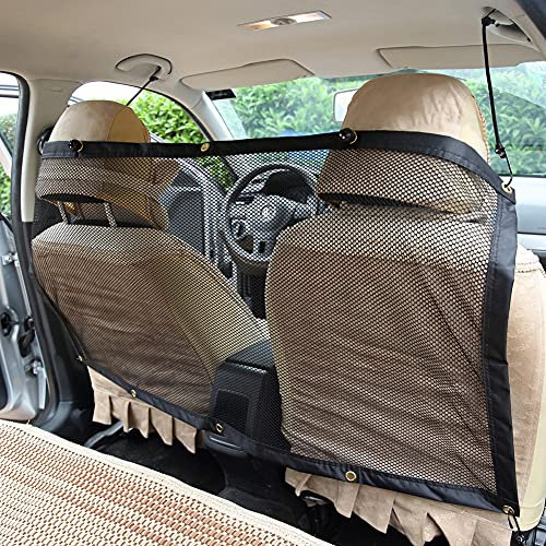 BYNYXI Auto Schutznetz für Hunde Sicherheitsnetz Transport Nylon Haustier Isolationsnetz Hinteres Barrieren Universal Haustier Trenngitter Hunde Netz für Auto Kofferraumnetz Schutznetz, 115cmx62cm