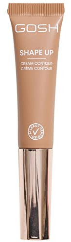 GOSH Cream Contour SHAPE UP I Contouring Stick für definierte Gesichtszüge & sanfte Übergänge I mit eingebautem Schwamm für unterwegs I parfümfrei, allergiezertifiziert & vegan I 001 Hell - Mittel
