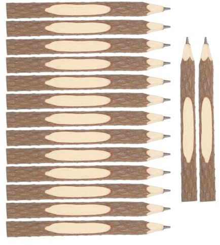 Ciieeo Wooden Twig Pencils 30 Pack Rustic Tree Bark Natural Wood Pencils for Kids Creativity Outdoor School Supplies