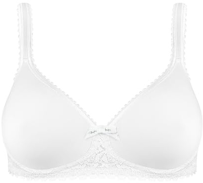 Playtex Andningsbart mikrofiber bygel Spacer BH dam x 1, Vitt och blått, 80D