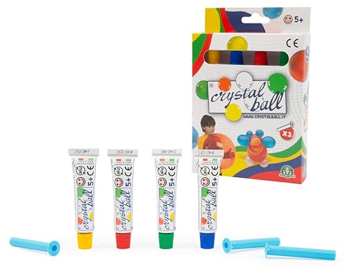 Giochi Preziosi Crystal Ball - Paquete de 4 Unidades, CREA Burbujas mágicas de Colores Diferentes, Juego Creativo para niños, no Mancha, Apto para Juegos en casa, para niños a Partir de 5 años