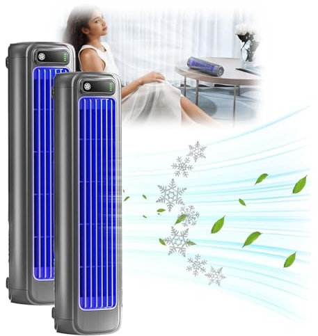Yodaer Cooling Ace,Cooling Ace,Yodaer Cooling Fan,Cooling Ace Air Conditioner,Portable Air Conditioner with 3 Speeds, Punch Free Wall Mounted Electric Fan (Grey*2)