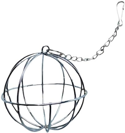 wiroouia Hasen-Heu-Futterball,Kaninchen-Heu-Futterball - Hasen-Graskugel-Spiel-Kauspielzeug aus Edelstahl - Grasständer-Ball für Hasen, Hamster, Chinchillas, Kleintiere, Futterspielzeug