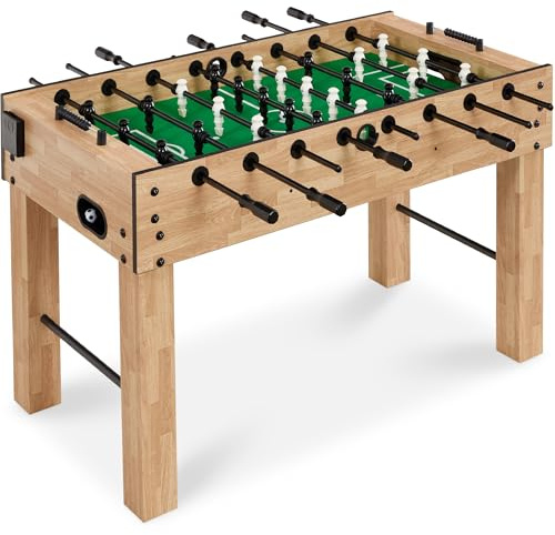 Best Choice Products Large 54 Inch Full-Size Foosball Table for Home, Game Room - Includes 2 Balls, 2 Cup Holders - Natural