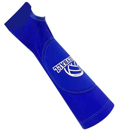 Qianly 2 Stück Volleyball Armmanschetten, Armschienen, Ellenbogenstütze, Armwärmer, Sport Armschützer für Laufen, Arbeit, Männer, Blau