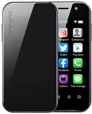 ONEGEAR XS14PRO mini smartphone, 4/64 Go de mémoire extensible jusqu'à 128 Go, Système d'exploitation Android 9.0 Écran de 3.0 pouces, Écran tactile IPS, Réseau 4G