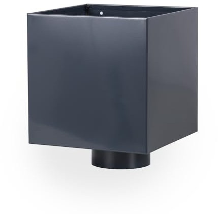 Wasserkasten Anthrazit RAL 7016 200x200 Auslass Ø 100 mit Laubschutzgitter inkl. LPP