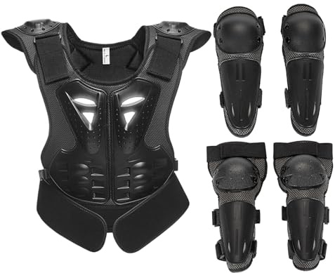 Junior Dirt-Bike Schutz-Outfit - Kinder Off-Track Motorrad Bekleidung & Schutz Paket | Jugend Langlauf Reitausrüstung, Kinder Rugged Riding Equipment, Junior Adventure Bike Safety Kit