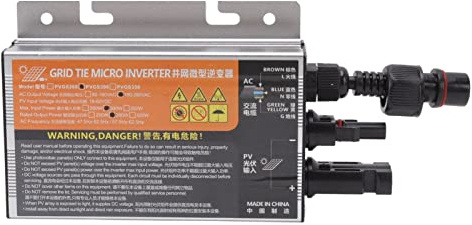 Haofy Onduleur Solaire Entrée 18-60 V avec efficacité de Conversion de 92% étanche pour Systèmes AC220 V – Onduleur de Raccordement au Réseau pour Panneaux Solaires Domestiques, Camping-Cars et