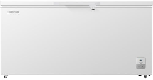 HEINNER HCF‑HS500EE++ – Gefriertruhe 500 L – Energieeffizienzklasse E – Elektronisch gesteuert, LED‑Display & Innenbeleuchtung, Schnellgefrierfunktion, Weiß - Jahre Garantie
