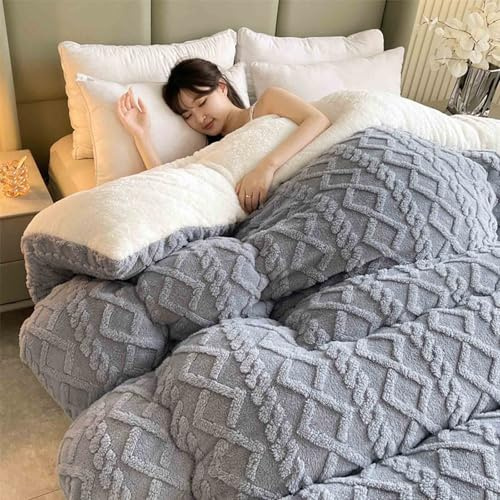 HLTQL Edredon Plumon Cama 180x200 Invierno Cordero De Cachemira Invierno EdredóN Manta EdredóN Cama Edredon De Invierno CáLido(#3,220x240cm-5kg)