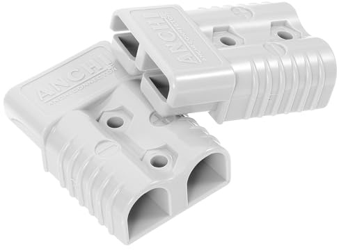DONFAMDS Conector Rápido para Batería de Cabrestante Eléctrico, Enchufe de Alimentación de 175a 600v, 2 Piezas, Color Gris, Conexión Rápida para Motor de Pesca y Sistemas de Remolque