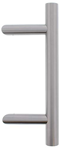 ToniTec Stossgriff Haustür Stangengriff Türgriff schräg 45° Edelstahl SYS1 inkl. Befestigungssystem 330 mm