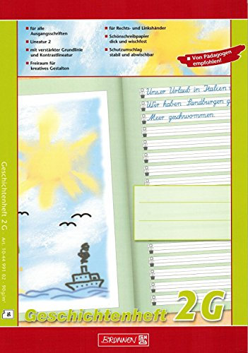 10X BRUNNEN Geschichtenheft A4 Lin2G 16Bl
