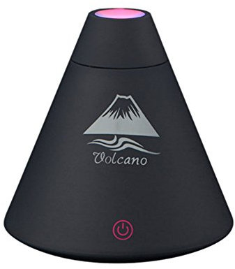 PYRUS 160ml Volcano USB Mini Air Humidifier Cool-mist Touch Sensitive Switch With Color LED Lights Changing Breathing Ideal for Office,Baby Room and Bedroom-Black