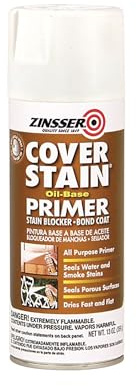 Rust-Oleum 3608 White Zinsser Cover-Stain Water Based Primer, 13 oz. Aerosol Spray Can (Pack of 6)