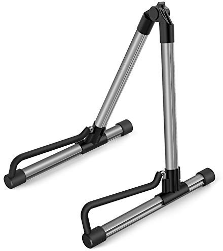 Donner Gitarrenständer für Akustikgitarre und E-Gitarre, verstellbarer faltbarer Reiseständer aus Metall für Bass, Mandoline, Banjo, Ukulele (Grau) – DS-1