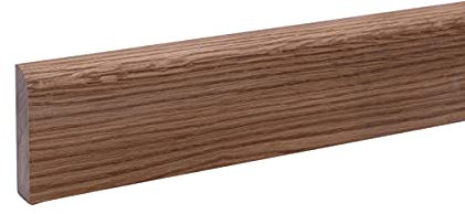 29 lfm Sockelleiste Echtholz Eiche 58 x 19mm mit abgerundeter Vorderkante geölt