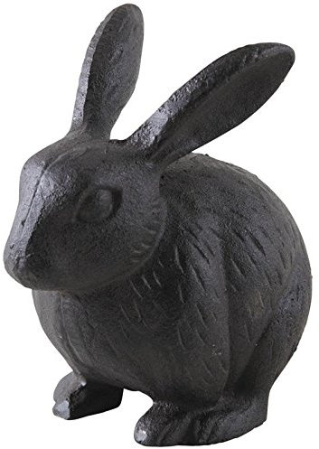 AUBRY GASPARD - Lapin en Fonte - Décoration de Jardin - Fonte Robuste - Dimensions Idéales Extérieur - Ambiance Champêtre - Résistant Intempéries - Accessoire Décoratif Unique