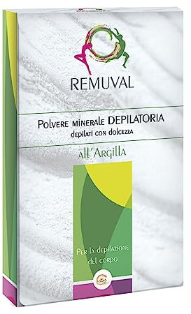CARONE COSMETIC “REMUVAL” 100% Made in Italy – Polvere Minerale Depilatoria 2 x 100g – Con Argilla verde - Crema depilatoria uomo e donna - anche per pelli sensibili – Crema Depilatoria naturale
