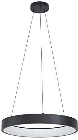 EGLO connect LED Pendelleuchte Marghera-C, 1 flammige Hängelampe | Hängeleuchte aus Stahl und Kunststoff in Schwarz, Weiß, Farbtemperaturwechsel (warm, neutral, kalt), RGB, dimmbar