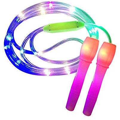 LED Springseil Mit Leuchten - Einstellbare Länge, Drei Lichtmodi, Für Kinder Und Erwachsene - Fitness Übung Und Gewichtsverlust